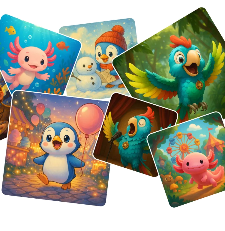 Collection of original story worlds and characters from Telmi
